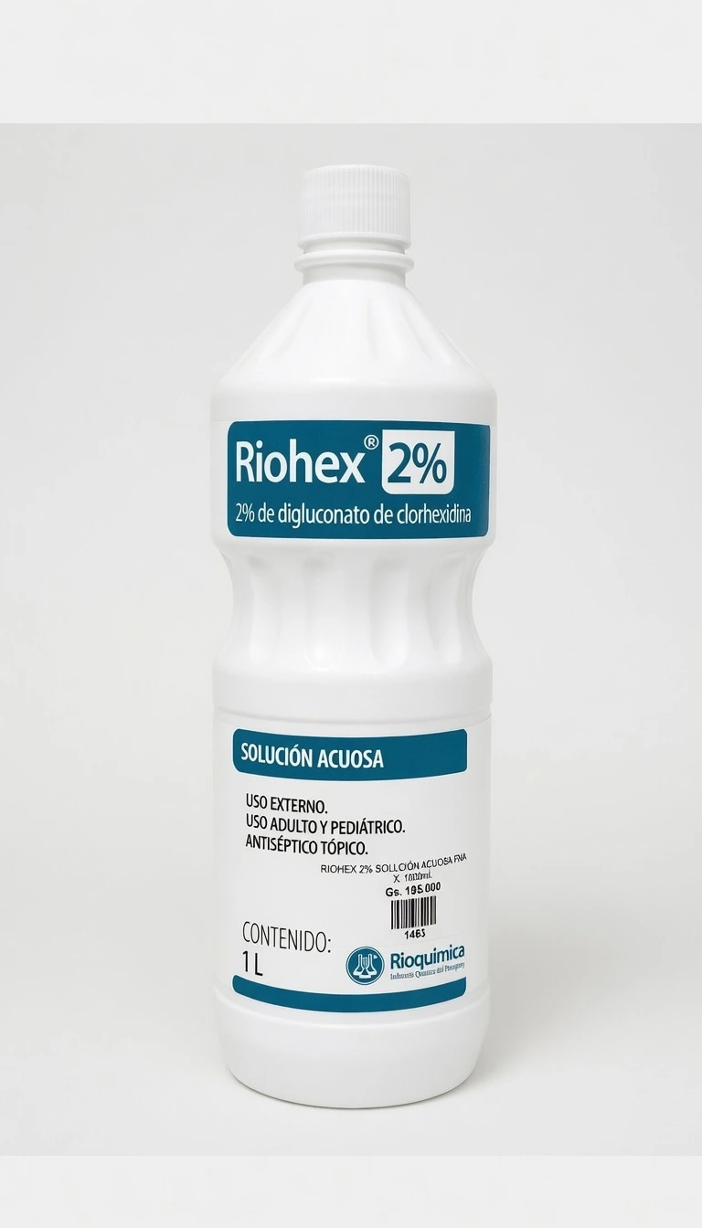 Jabón liquido anti-septico SOLUCIÓN ACUOSA RIOHEX 2%